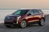 2019 Cadillac XT5 AWD in Red from a front left three-quarter view